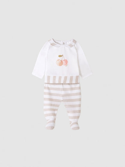 Mameluco conjunto polaina para bebé Conj. 2 Pz MAYORAL Ref. 1590/14 Taupe