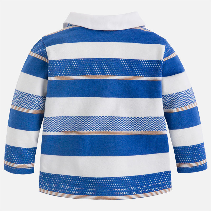 Conjunto 2 Pz Pantalón Corto Bebé Niño Camiseta Rayas  MAYORAL Ref 128 Color Azul