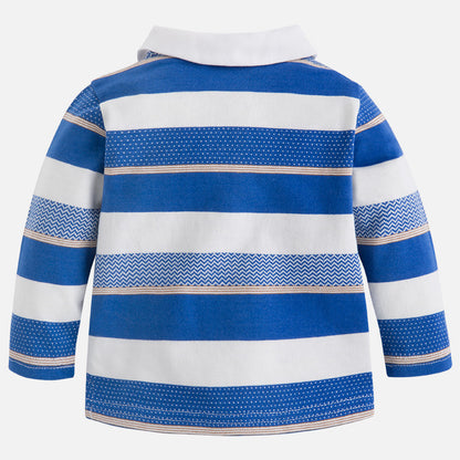 Conjunto 2 Pz Pantalón Corto Bebé Niño Camiseta Rayas  MAYORAL Ref 128 Color Azul