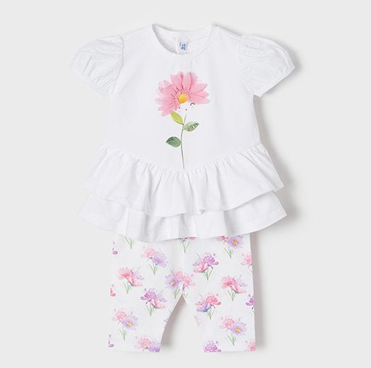 Conjunto Bebé Niña Top Volante y Leggings Sku 1719 Color Rosa