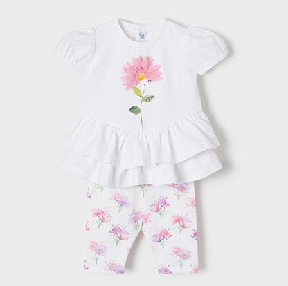 Conjunto Bebé Niña Top Volante y Leggings Sku 1719 Color Rosa