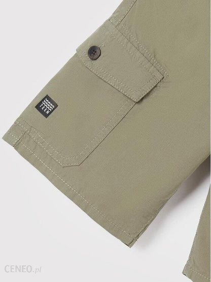 Bermuda Cuadrille Cargo Niño Sku 6207 Color Aloe