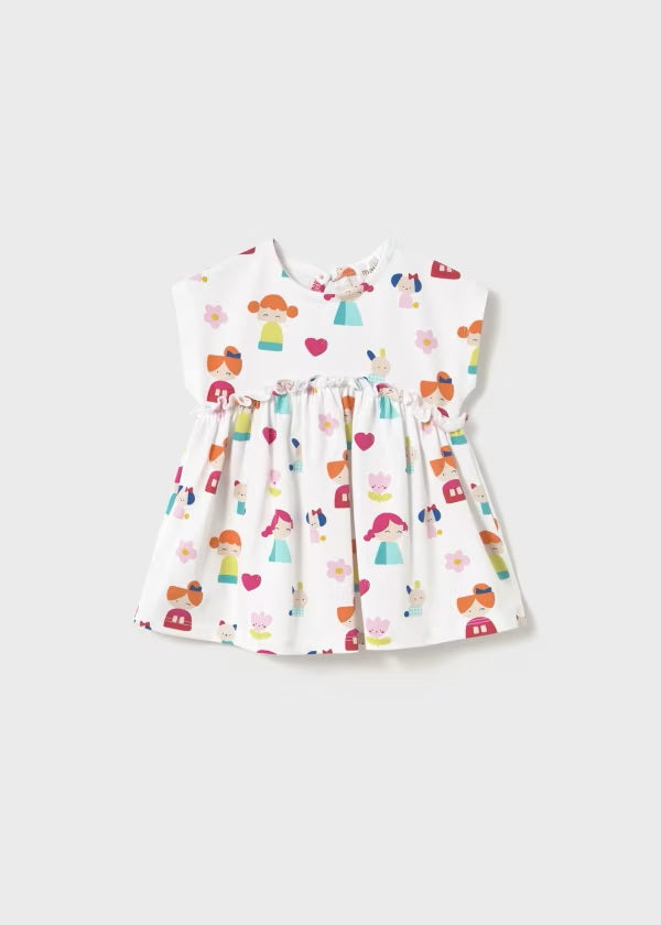 Vestido estampado casual recién nacida