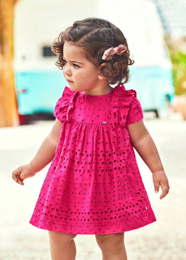 Vestido Perforado SKU 1911 Color Fucsia