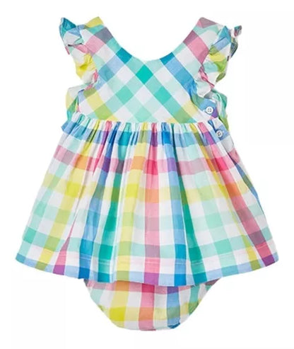 Vestido Cuadros MAYORAL SKU 1927 Color Aguamarina