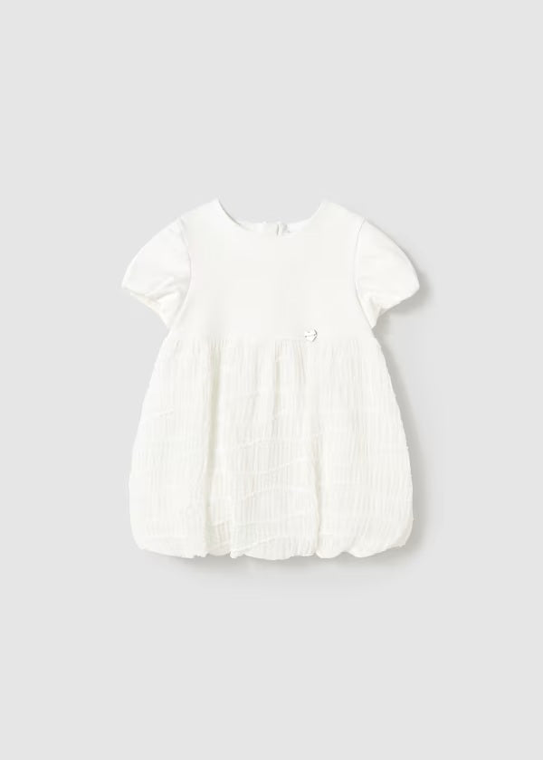 Vestido combinado crudo