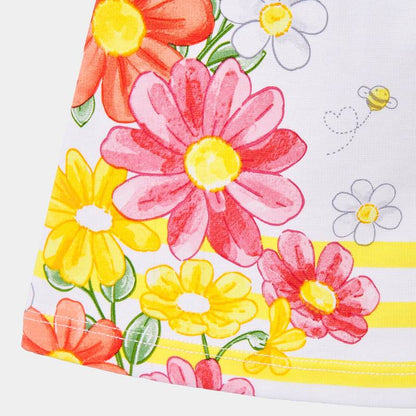 Mayoral Vestido bebé niña SS20 Flores posicionadas Sku 1883 Color Sun