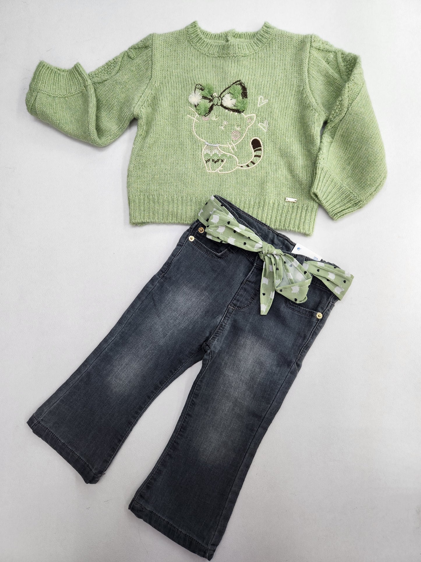 Conjunto Pantalon Largo Tejano  , Jersey Fantasia Bordado MAYORAL Ref 2542-2313
