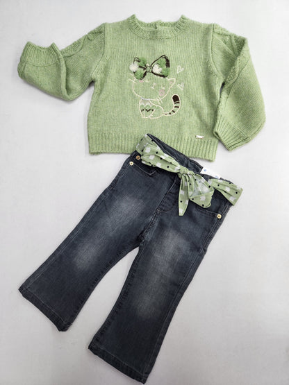 Conjunto Pantalon Largo Tejano  , Jersey Fantasia Bordado MAYORAL Ref 2542-2313