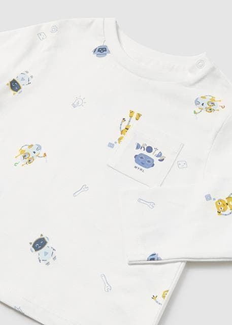 Camiseta manga larga estampada