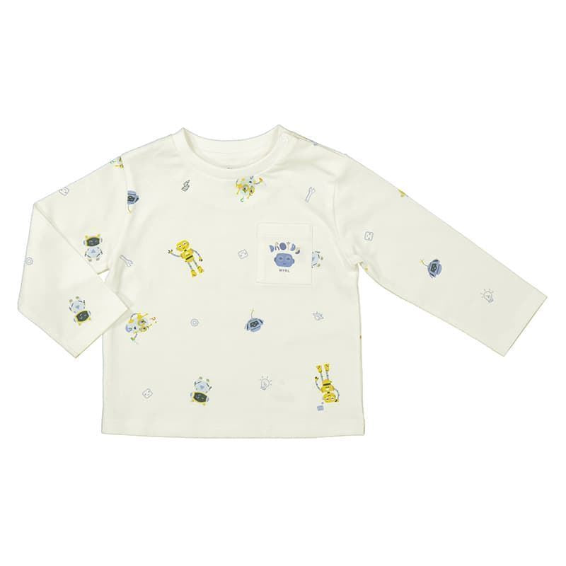 Camiseta manga larga estampada