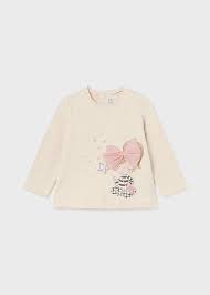 Camiseta manga larga aplique