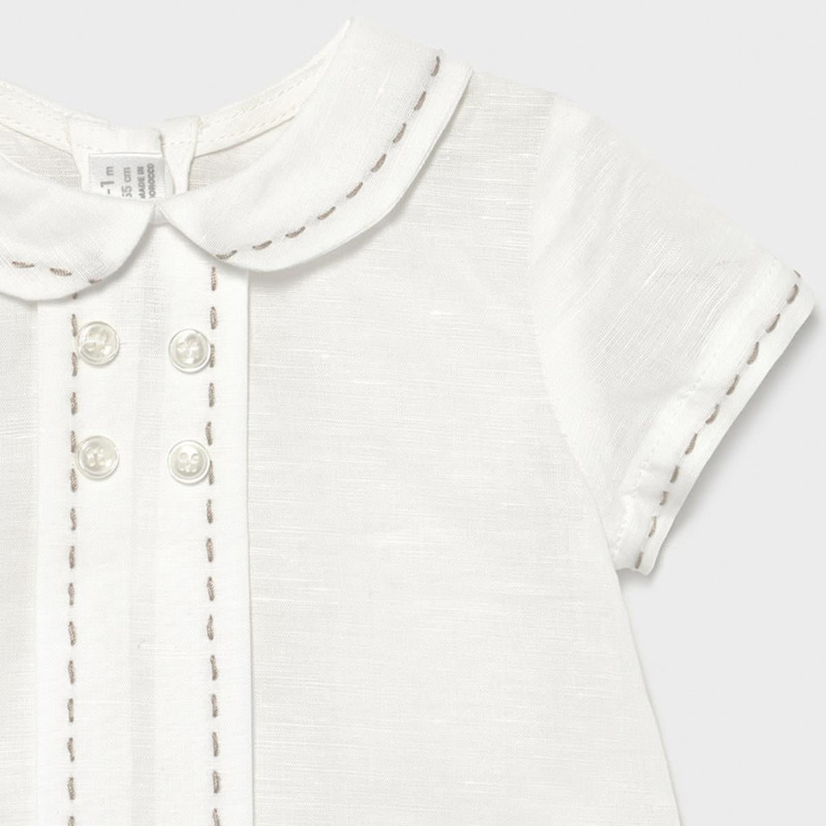 Conjunto ceremonia Pantalón + Camisa + Faja para bebé niño Conj. 3 Pz MAYORAL Ref. 1221/78 Lino