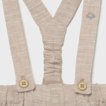 Pantalón con tirantes para bebé niño Conjunto 2 Pz MAYORAL Ref. 21/1569/95 Toffee