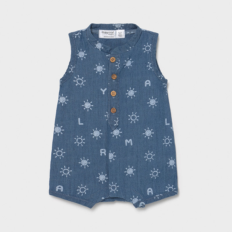 Pelele Bebé Niño MAYORAL SKU 1621 Color Blue Denim