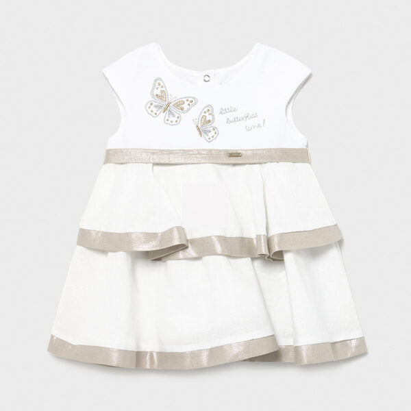 Vestido Combinado Lino Conjunto 2 Pz SKU 1971 Color Piedra