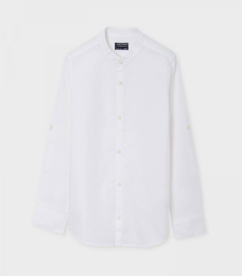 Camisa Lino Sku 6122 Color Blanco