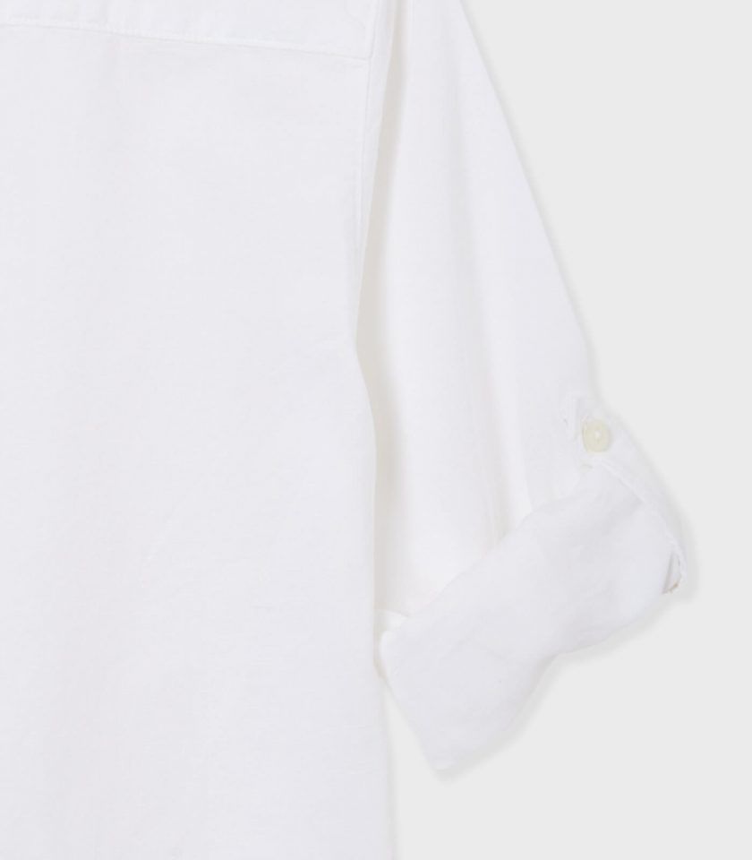 Camisa Lino Sku 6122 Color Blanco