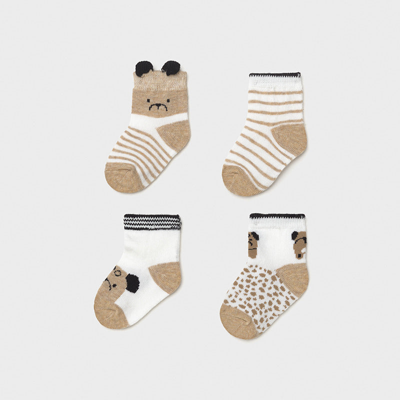 Set 4 Calcetines MAYORAL SKU 9360 Color 73 Caramel