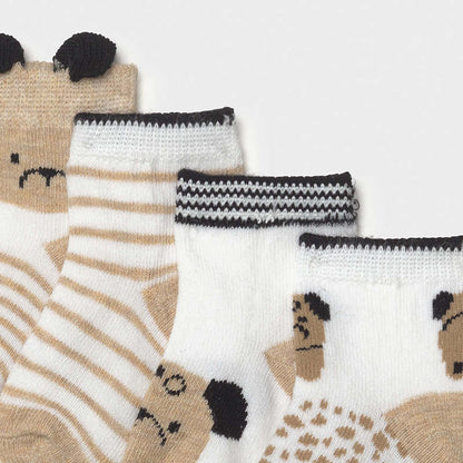 Set 4 Calcetines MAYORAL SKU 9360 Color 73 Caramel