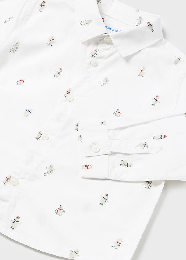 Camisa manga larga estampada