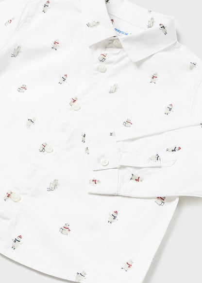Camisa manga larga estampada