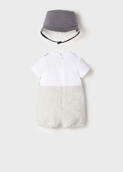 Conjunto peto y gorro gris bebé MAYORAL Ref 1636-74 Lunar Vig