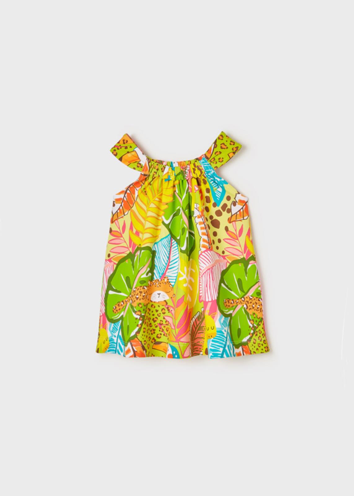 Vestido Punto Estampado Bebe Niña  SKU 1939 Color Limon