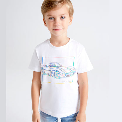 Camiseta estampada para niño Sku 3023Color 78 Blanco