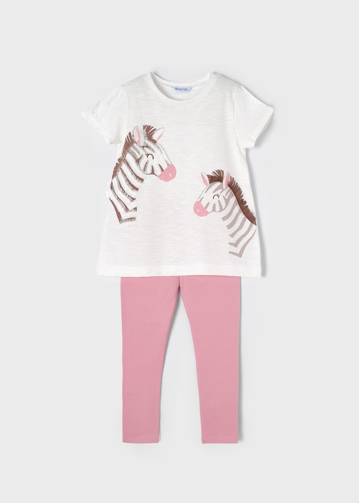 Conjunto De 2 Piezas Leggins Y Blusa  Sku 3756 Color 24 Colorete