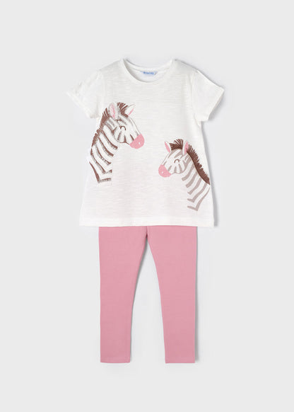 Conjunto De 2 Piezas Leggins Y Blusa  Sku 3756 Color 24 Colorete