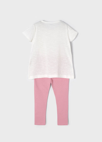 Conjunto De 2 Piezas Leggins Y Blusa  Sku 3756 Color 24 Colorete