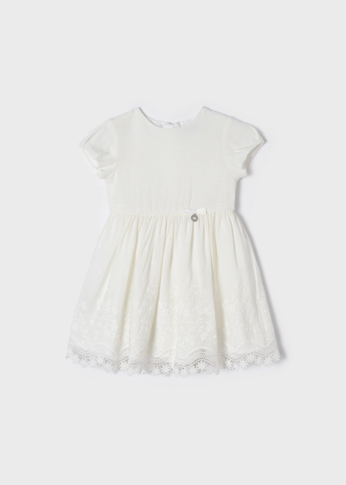 Vestido Perforado Sku 3914 Color Crudo