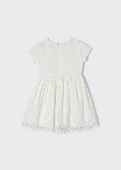 Vestido Perforado Sku 3914 Color Crudo
