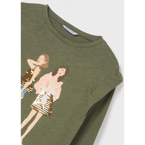 Camiseta manga larga para chica MAYORAL Ref. 22/6038/48 Alga