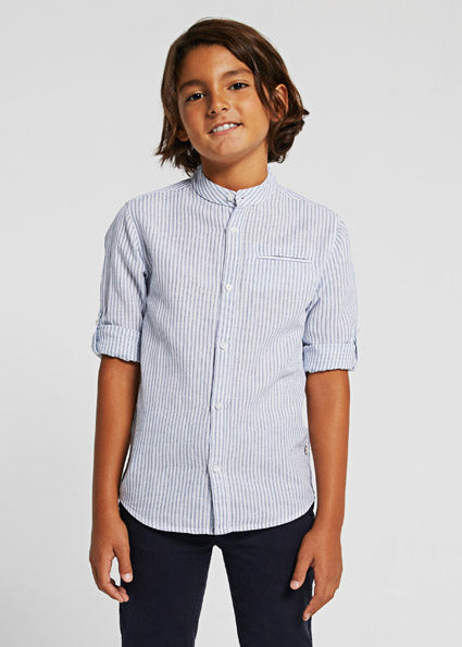Camisa Stand Up Lino para chico MAYORAL Ref. 6114/38 Rayas