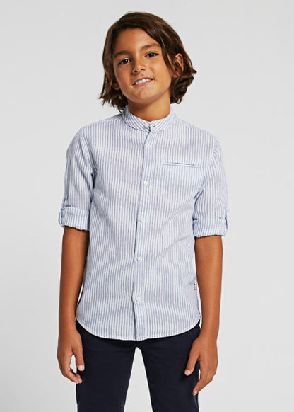 Camisa Stand Up Lino para chico MAYORAL Ref. 6114/38 Rayas