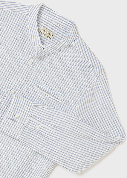Camisa Stand Up Lino para chico MAYORAL Ref. 6114/38 Rayas