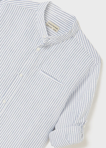 Camisa Stand Up Lino para chico MAYORAL Ref. 6114/38 Rayas