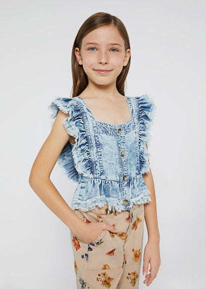 Bluson de mezclilla para chica MAYORAL Ref. 6124/ Claro