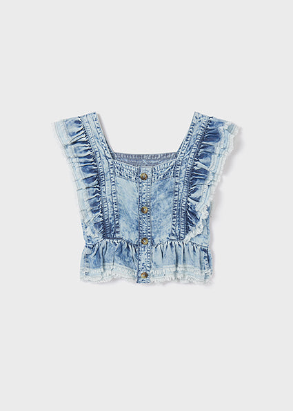 Bluson de mezclilla para chica MAYORAL Ref. 6124/ Claro