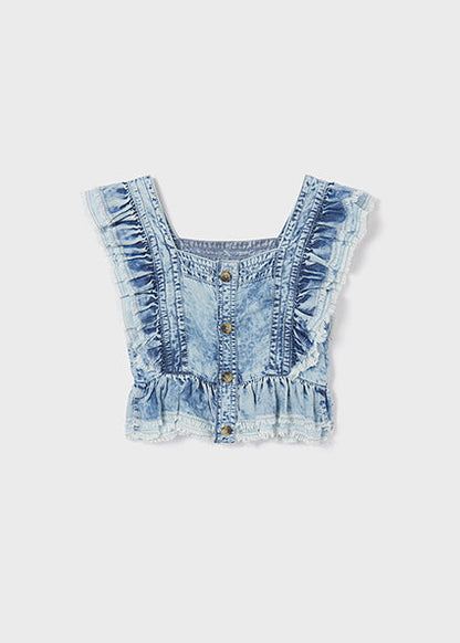 Bluson de mezclilla para chica MAYORAL Ref. 6124/ Claro