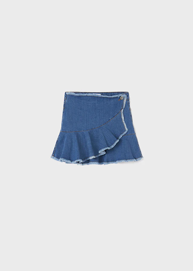 Falda volante de mezclilla para chica MAYORAL Ref. 6950/94 Tejano Medio