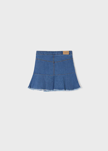 Falda volante de mezclilla para chica MAYORAL Ref. 6950/94 Tejano Medio