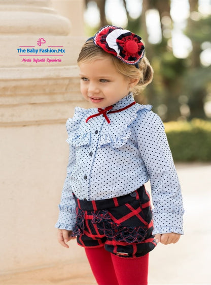 Conjunto 2 Pz blusa y pantalon corto para chica DOLCE PETIT Ref. 24/2200/2 09 24/2200/3 13