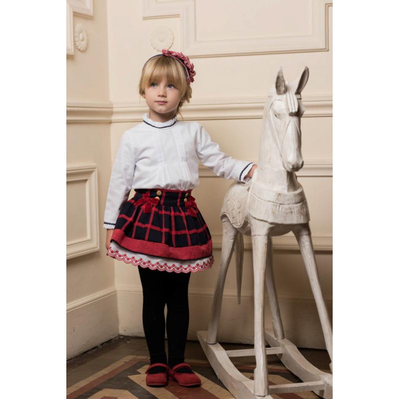 Falda DOLCE PETIT Ref. 24/2202/3 13 Rojo Cuadros