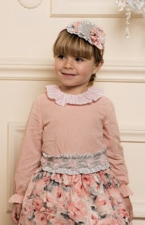 Conjunto 2 Piezas  Blusa Falda  Sku 24/2225/2 Color Rosa