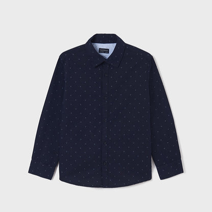 Camisa Stand Up Lino para chico MAYORAL Ref. 6116/47 Marino