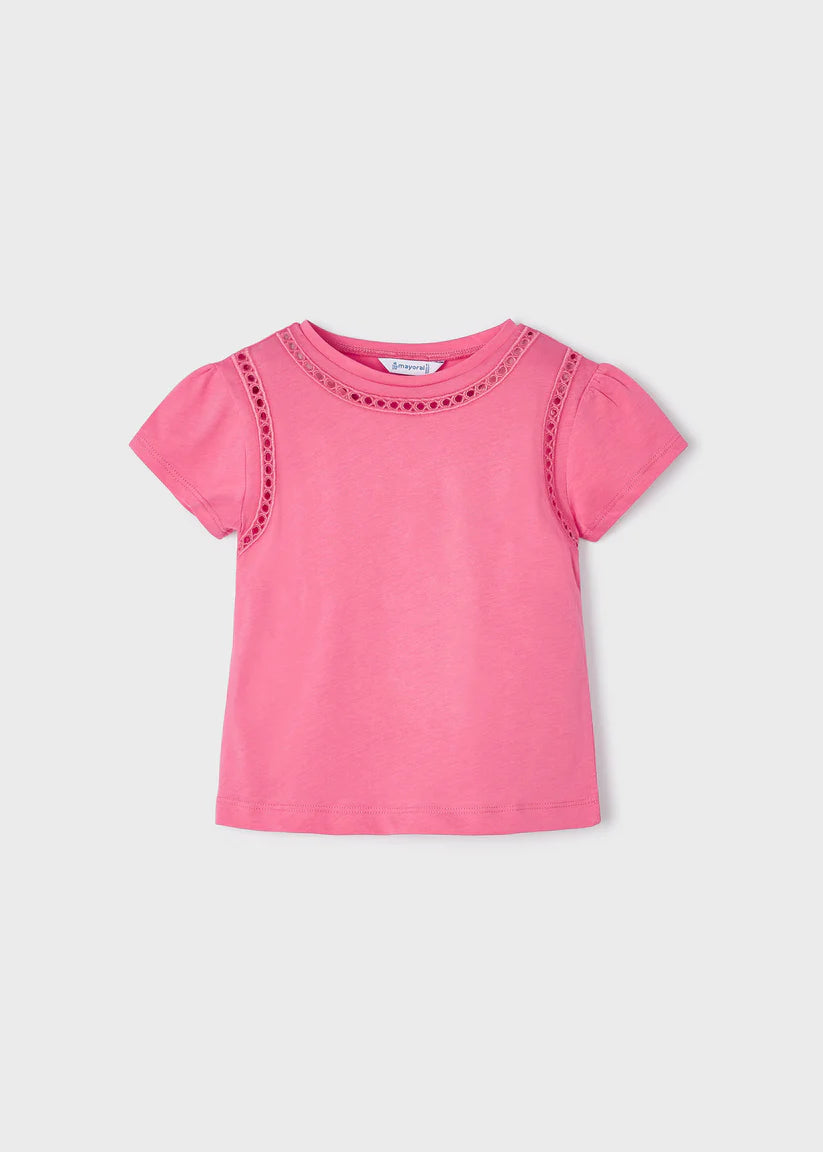Camiseta bordado calado MAYORAL SKU 3057 Color 16 Peonia