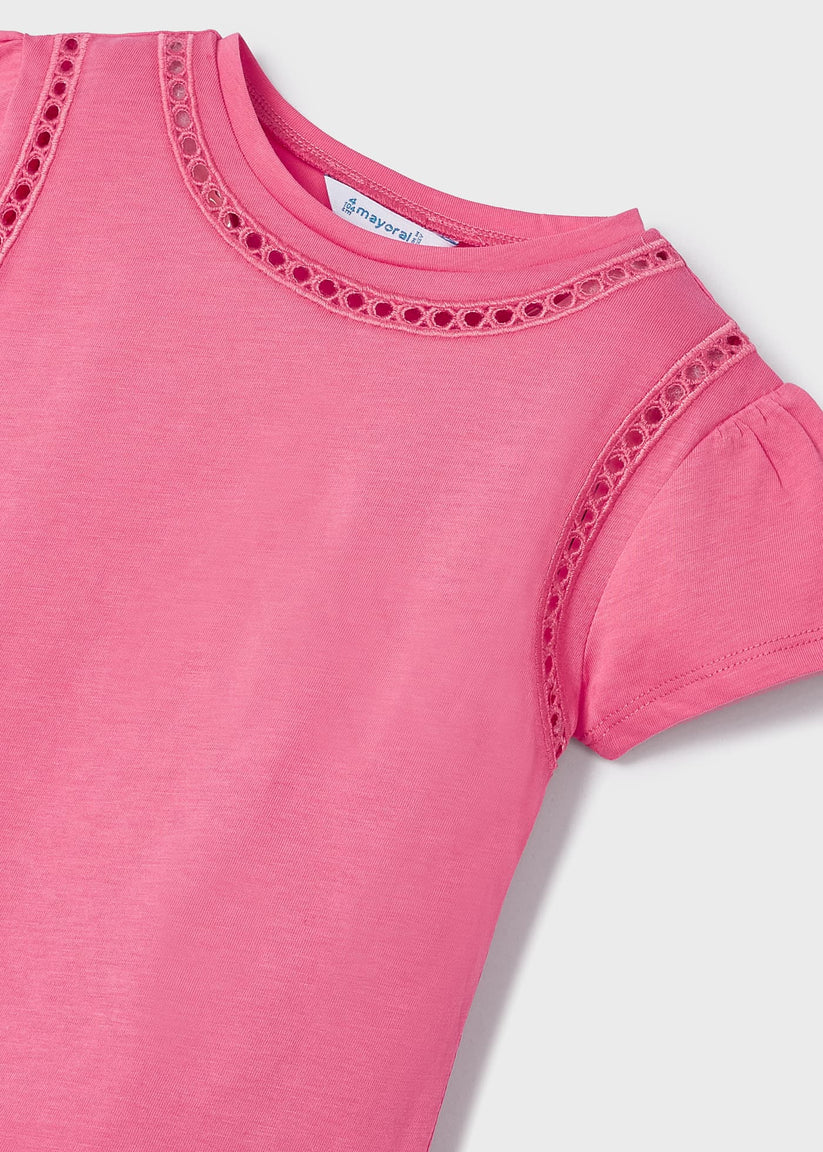 Camiseta bordado calado MAYORAL SKU 3057 Color 16 Peonia